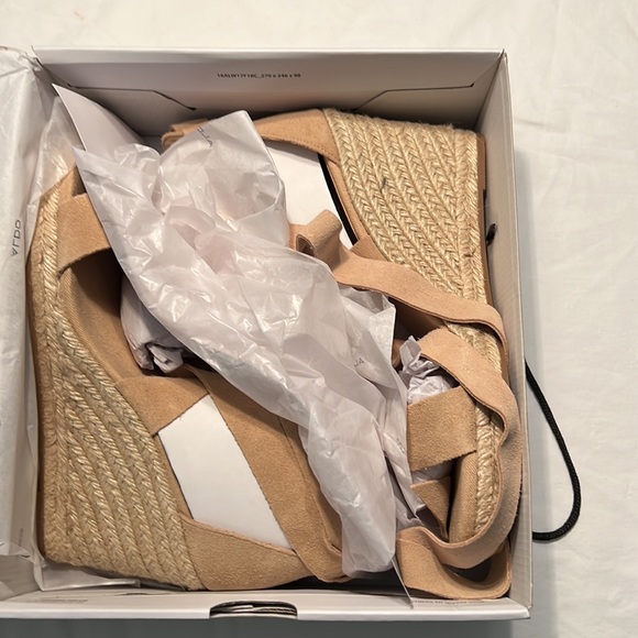 NIB ALDO l Size 10 l LARETTA Espadrilles Wedge Heel Sandals l Natural - Picture 10 of 13